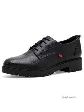 Faux Leather Lace-Up Oxford Business Casual Shoes